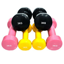 Vinyl Dumbbells Ladies Aerobic Strength Training Weight 12KG HOME GYM