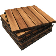 (6x Acacia Hardwood Decking Tiles) The Famous CLICK-DECK Hardwood Decking Tiles - Patio, Balcony, Terrace