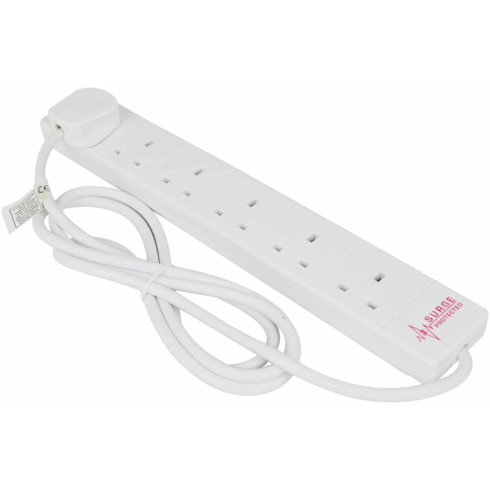 Status 6-Way Surge Protection Extension Socket with Neon Indicator