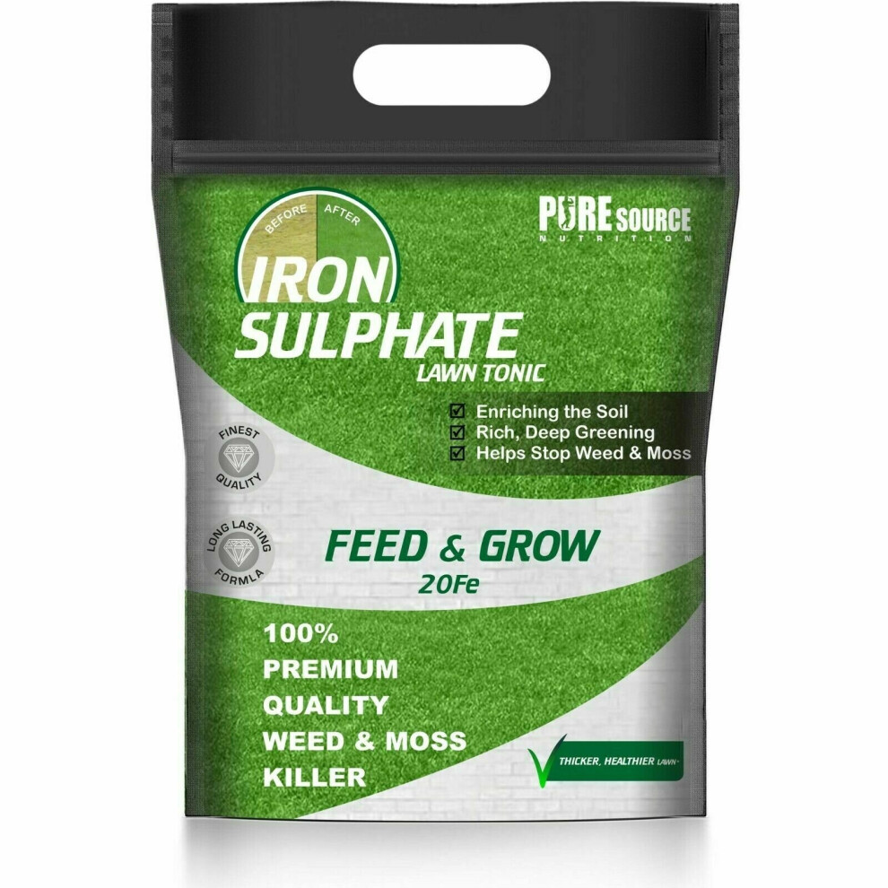 (25Kg) Iron Sulphate Lawn Tonic And Weed Grow Grass Feed