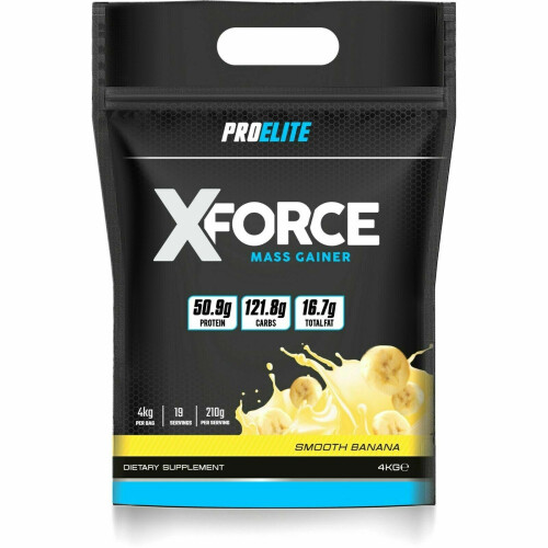 (Smooth Banana) Pro Elite X Force 4Kg Weight Mass Protein Gainer
