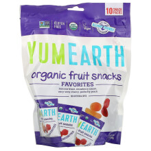 YumEarth, Bio-Frucht-Snacks, Favoriten, 10 Snack-Packungen, je 0,7 Unzen (19,8 g)