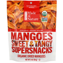 Made in Nature, Bio-Getrocknete Mangos, Sauer-Gereift & Ungeschwefelt, 3 Unzen (85 g)