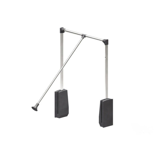(Chrome, 830mm-1150mm) Lift / Pull Down Wardrobe Rail