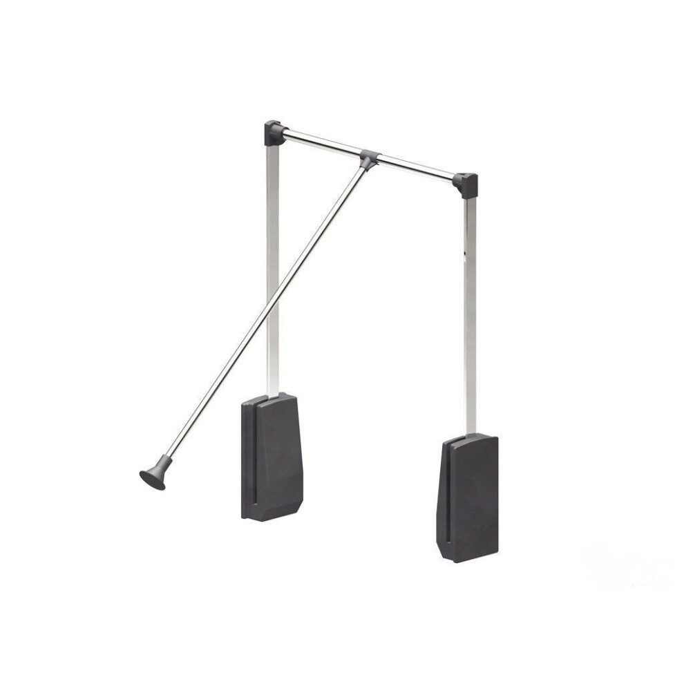 (Chrome, 830mm-1150mm) Lift / Pull Down Wardrobe Rail