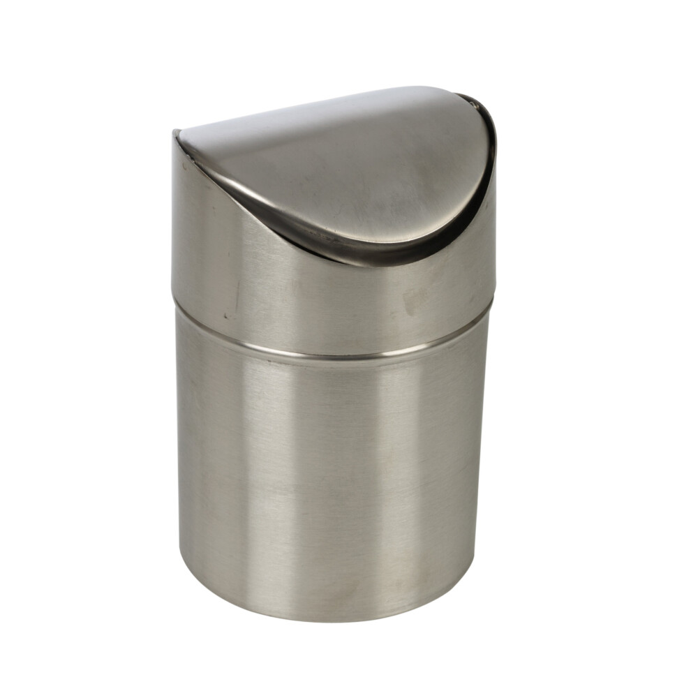 Stainless Steel 1.5L Swing Lid Small Recycling Waste Rubbish Bin