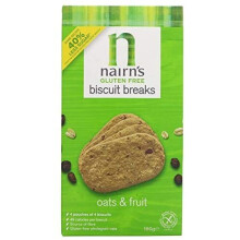 Nairn's Gluten Free Biscuit Breaks Oat & Fruit 160g (Pack of 12)