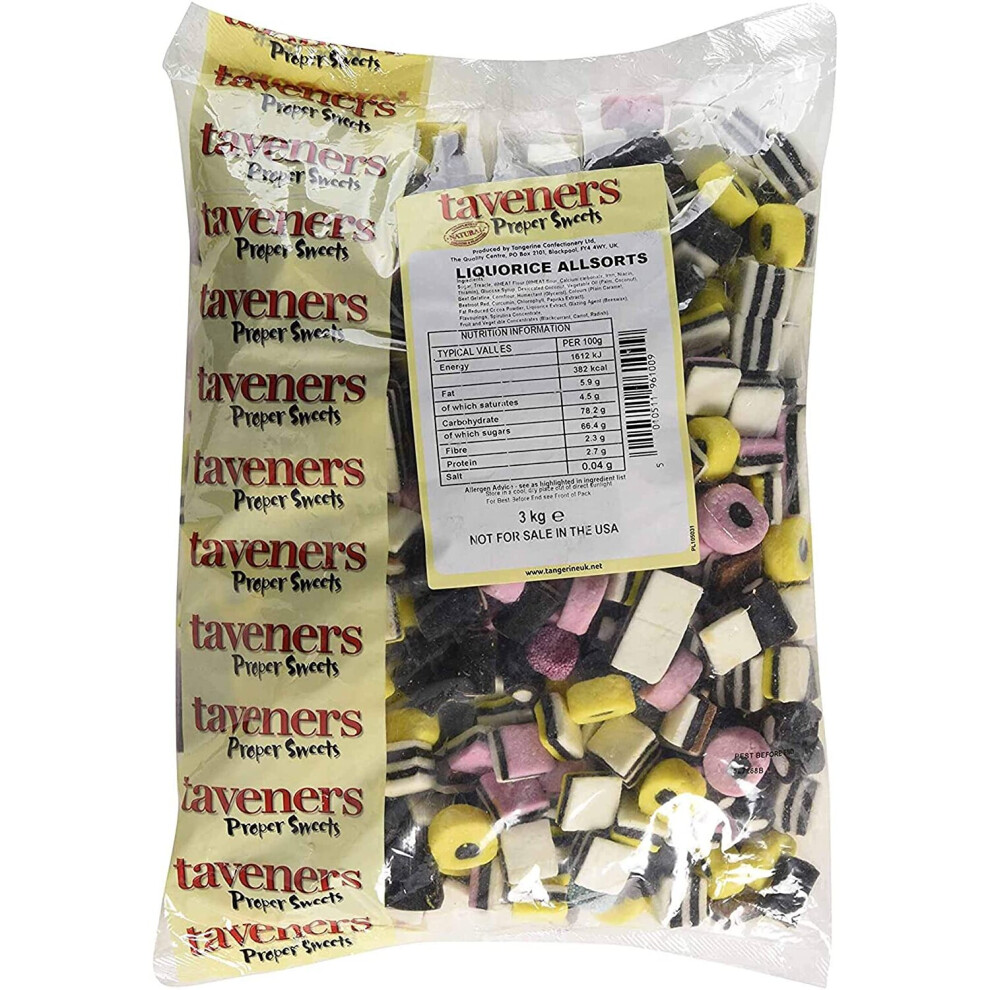 Taveners Liquorice Allsorts 500G