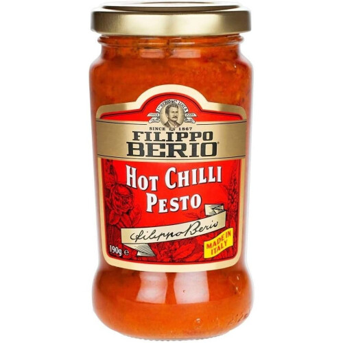 Filippo Berio Hot Chilli Pesto 190g (Pack of 6)