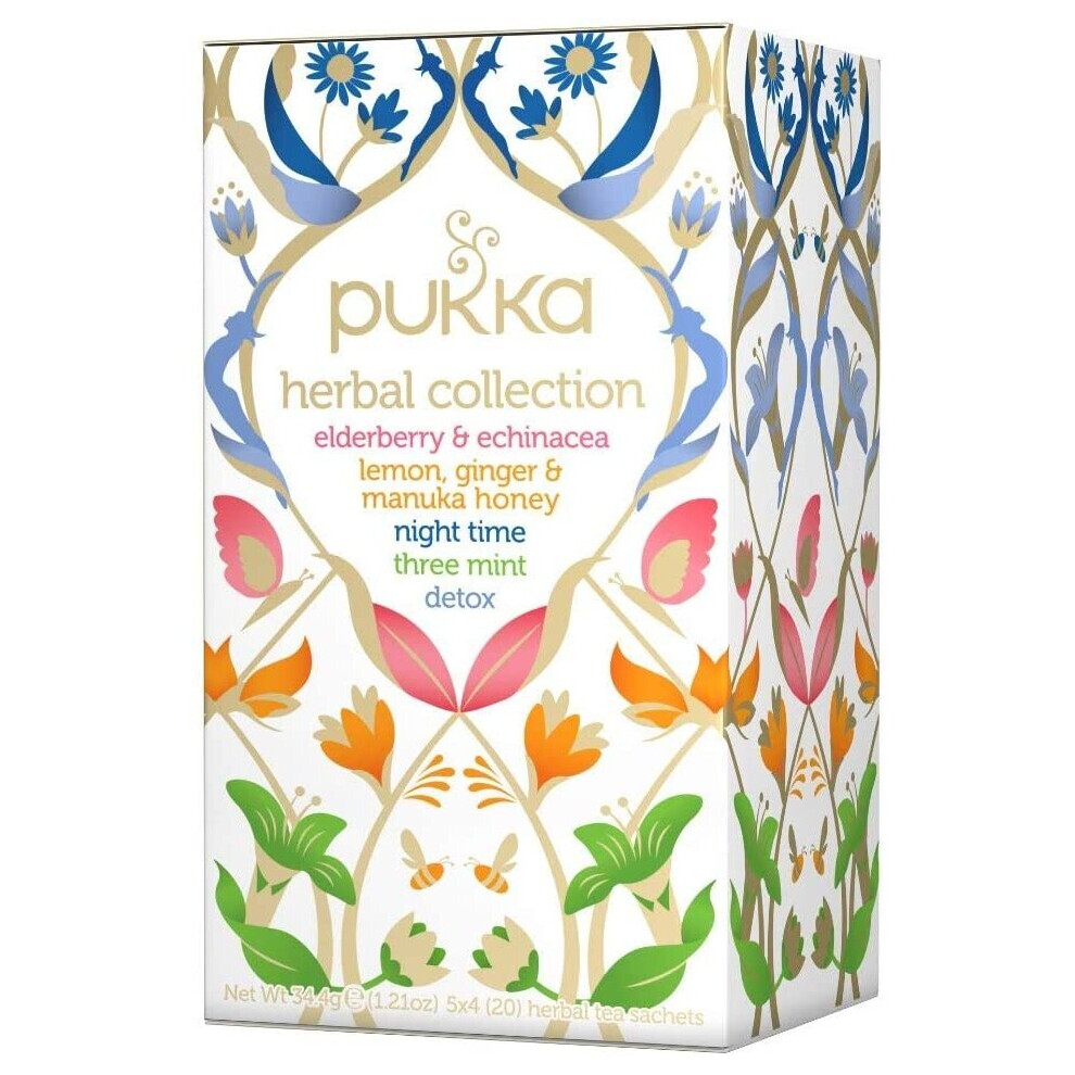 Pukka Herbal Collection - Five Organic Herbal Teas (4 Packs x 80 Tea Bags)