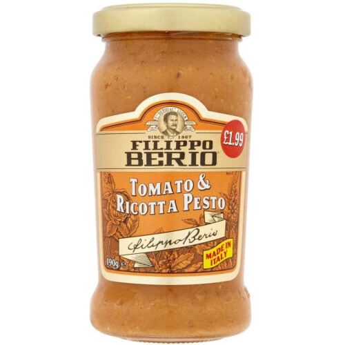 Filippo Berio Tomato & Ricotta Pesto 190g (Pack of 3)