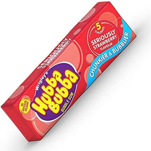 WRIGLEY'S HUBBA Bubba Strawberry Bubble Gum (Pack of 20)