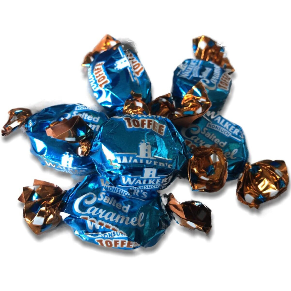 Walkers Salted Caramel Toffee Wrapped Retro Sweet Shop Traditional Old Fashioned (100g)