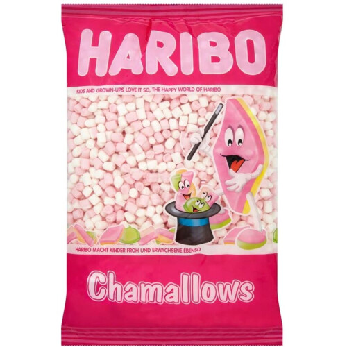 Haribo Haribo Mini Marshmallows Pink and White, Chamallows Bulk Sweets, 1 kg