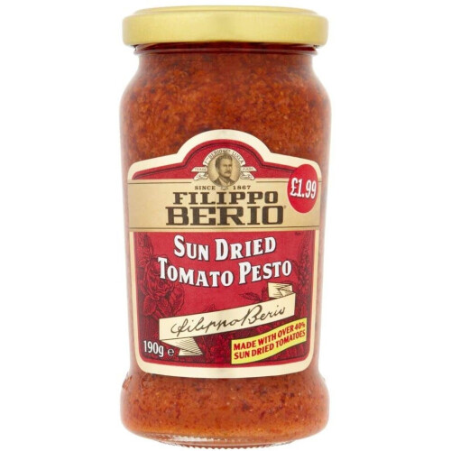 Filippo Berio Sun Dried Tomato Pesto 190g (Pack of 6)