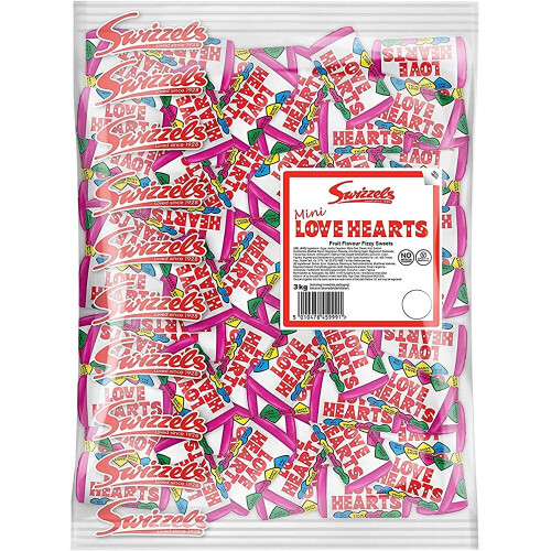 Swizzels Love Hearts Mini Rolls 3kg (pack of 2) 1