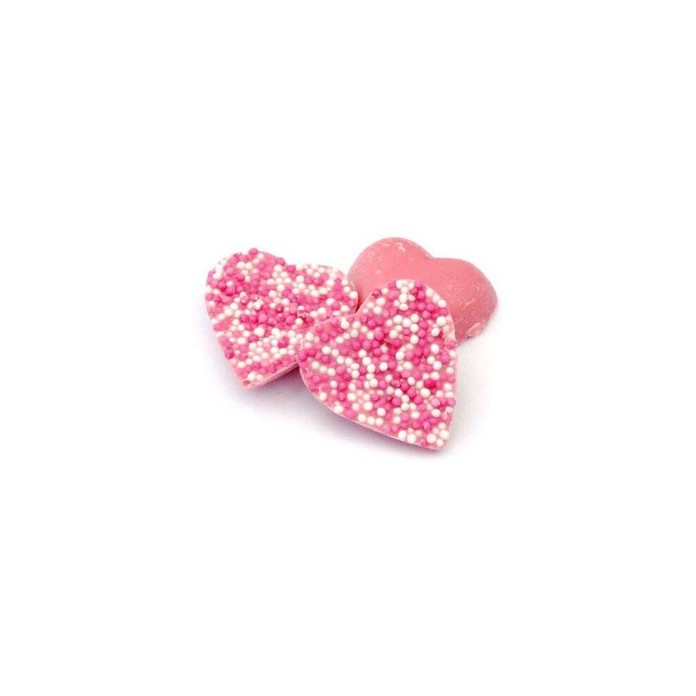 Kingsway Strawberry Chocolate Candy Hearts, 250 G Pink