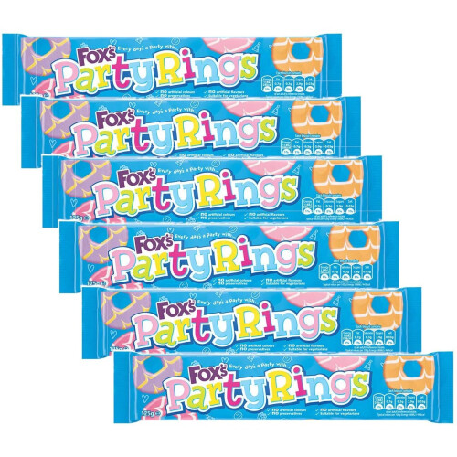 Fox's Party Rings 125g - Pack of 6