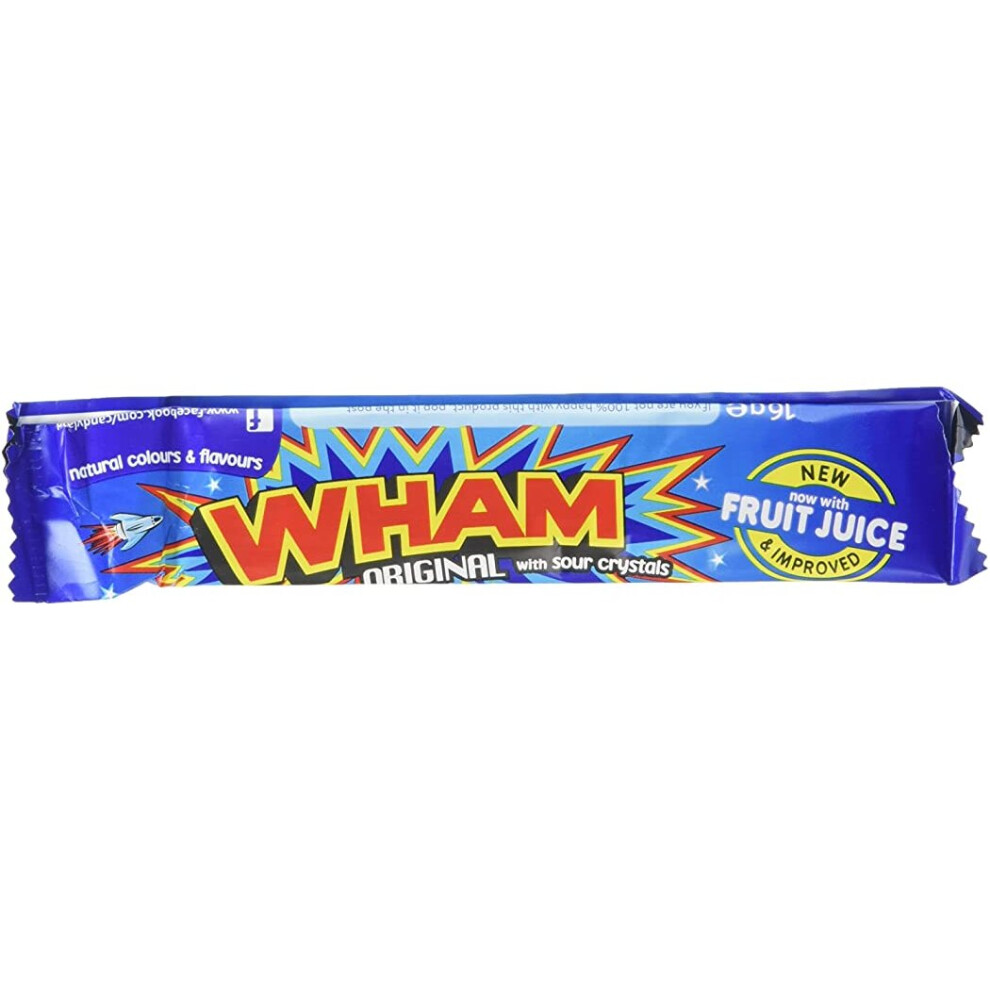 Wham Original Raspberry Flavour Chew Bar (25G) - Pack Of 6