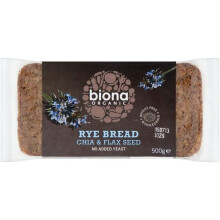 Biona Organic Rye Chia & Flax Bread (500g) - Pack of 6
