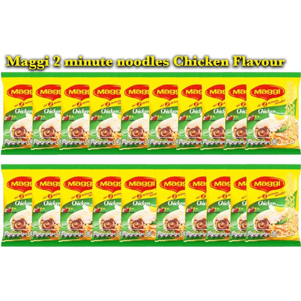 New Maggi 2 Minute Noodles Chicken Flavour 20 X 77G