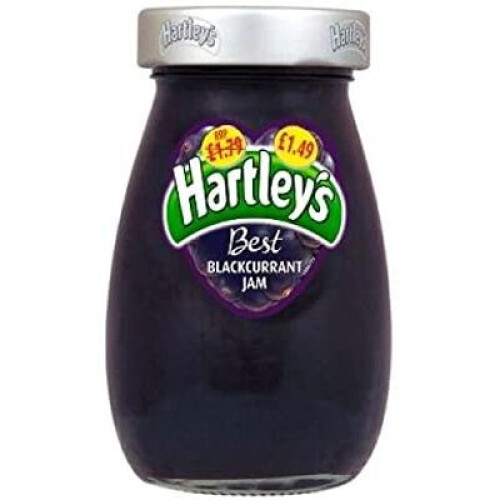 Hartleys Best Blackcurrant Jam 300g (Pack of 6)