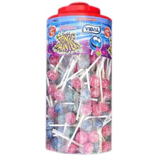 Vidal Tongue Painter Traditional Lollies Lollipops Jar Full