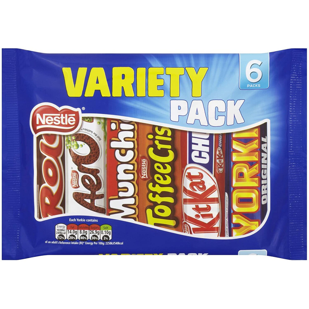 Nestle Mixed Chocolate Bar Multipack (6xStd) 264g