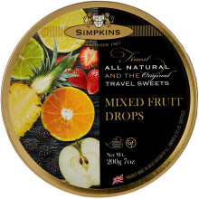 Simpkins Mixed Fruit Travel Sweet, 200 g – Chewy Fruit Candy for On-the-Go Snacking