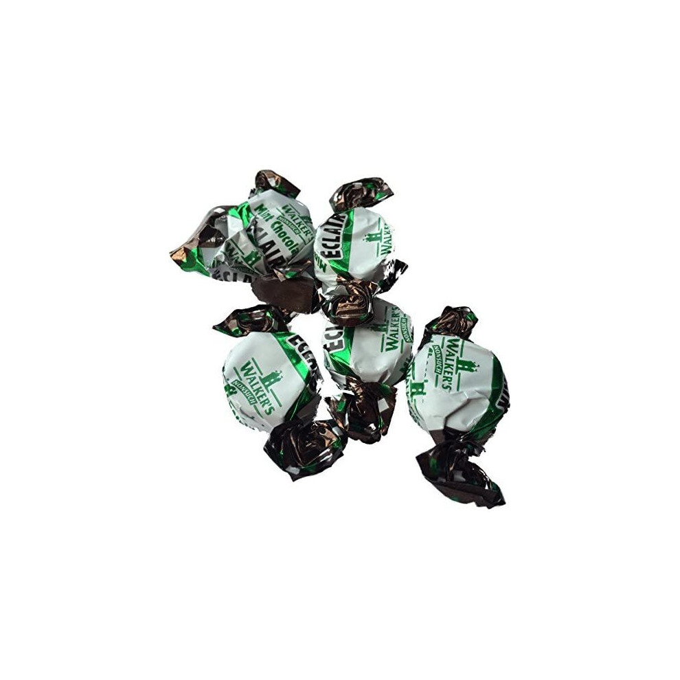 Walkers Mint Chocolate Eclairs Wrapped Toffees Retro Sweet Shop Traditional Old Fashioned Candy (1Kg)