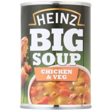 Heinz Big Soup Chicken and Vegetable, 400 g (Pack of 12)