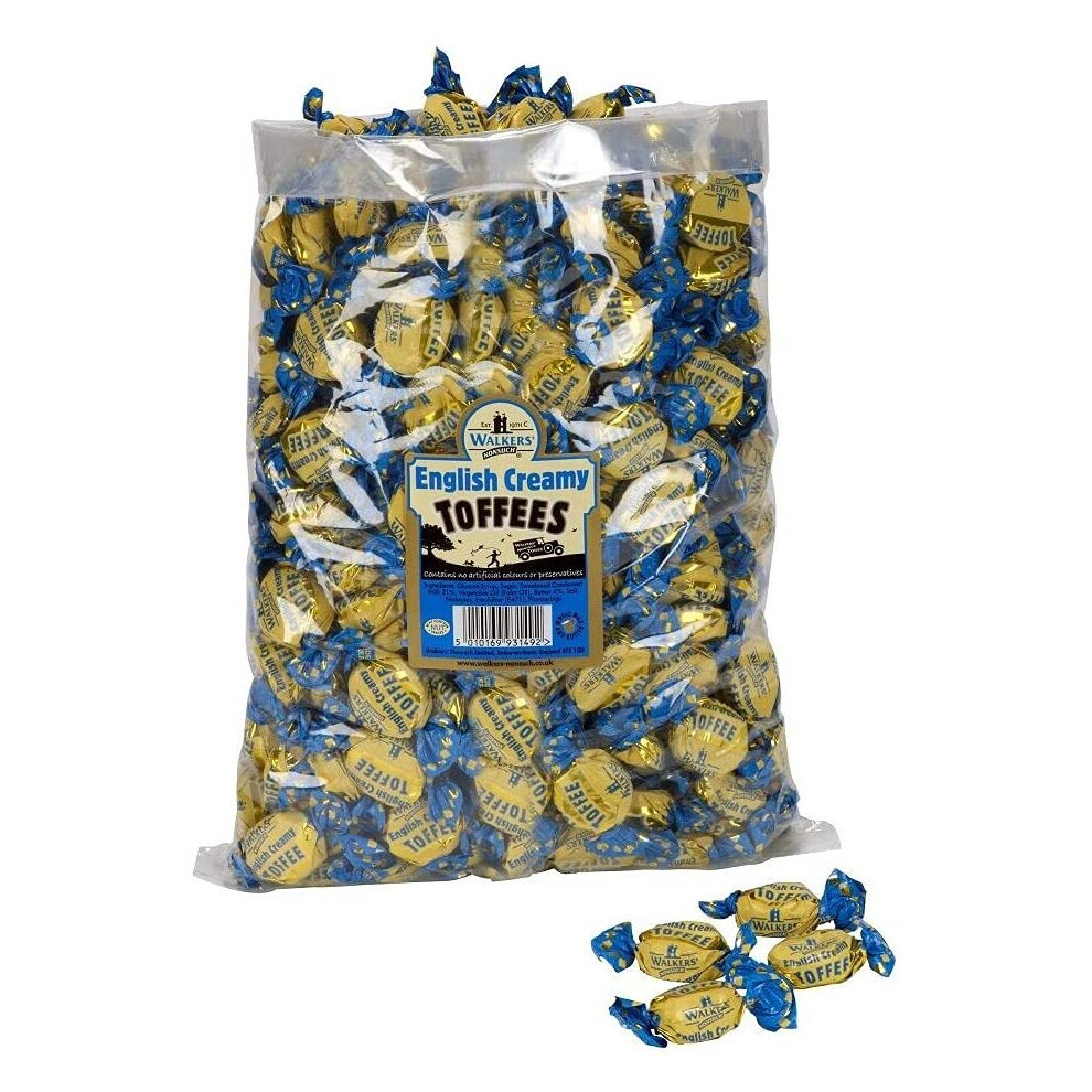 Walkers Nonsuch Toffee Walker's Nonsuch English Creamy Toffees 1Kg