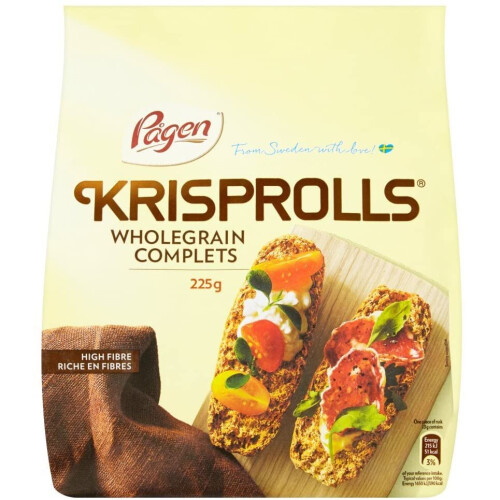 Pagen Cracker Wheat Krisprolls 225g (Pack of 2)