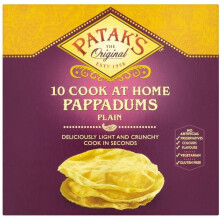 Patak Pappadum Plain 100g (Pack of 12)