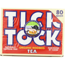 Tick Tock Organic Original Rooibos Tea Bags (80) - Pack of 6