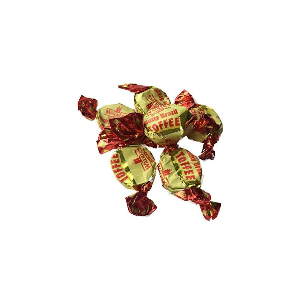 Walkers Nutty Brazil Toffees Wrapped Retro Sweet Shop Traditional Old Fashioned Candy (1kg)