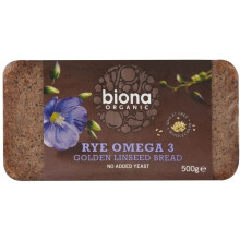 Biona Organic Rye, Omega 3, Golden Linseed Wheat Free Bread (500g - Pack of 6