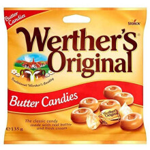 Werther's Original Traditional Butter Candies 135g Case of 15