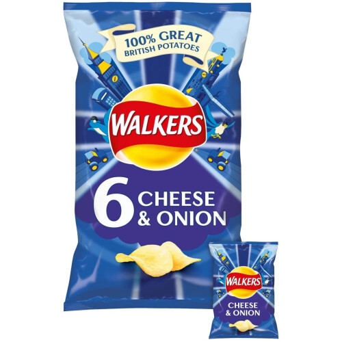 Walkers Walkers Crisps - Cheese & Onion (6x25g)