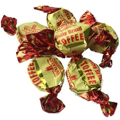 Walkers Nutty Brazil Toffees Wrapped Retro Sweet Shop Traditional Old