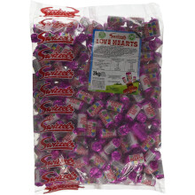British Swizzels Love Hearts Mini Roll Candy: 3kg Bag, (Approx 300 Rolls) by Love Hearts