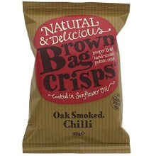Brown Bag Crisps Oak Smoked Chilli 40g (Pack of 20)