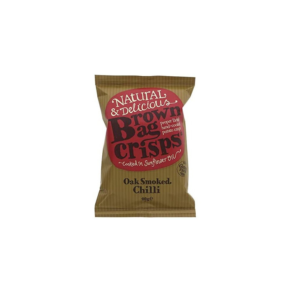 Brown Bag Crisps Oak Smoked Chilli 40G (Pack Of 20)