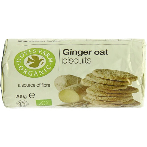 Doves Farm | Organic Ginger Oat Biscuits | 12 x 200G