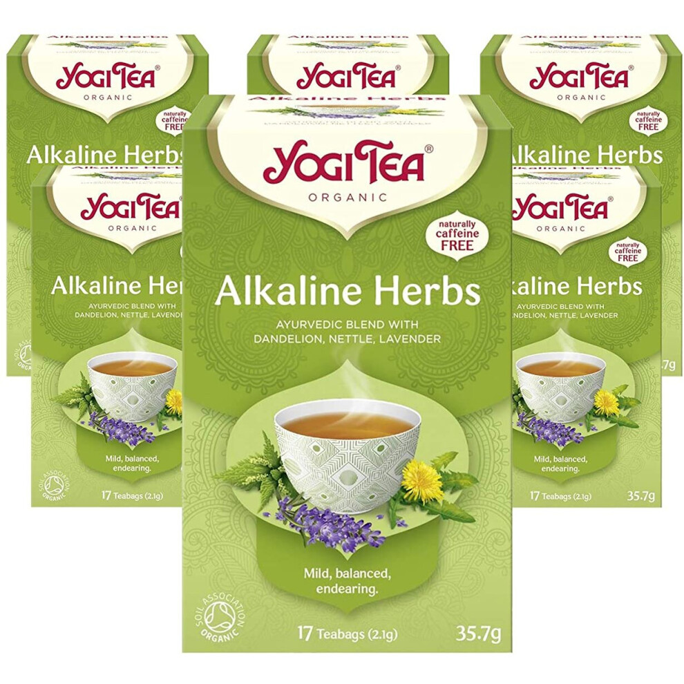 Yogi Tea Alkaline Herbs 17 Teabags (Pack Of 6, Total 102 Teabags)