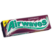 Airwaves Blackcurrant Sugarfree Chewing Gum 10 Pieces Case of 30
