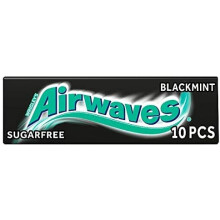 Airwaves Black Mint Sugarfree Chewing Gum 10 Pellets 15g (Pack of 30)