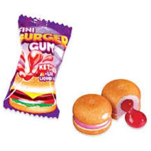 Burger Bubble Gum (With Strawberry Liquid Centre) x100 Pieces