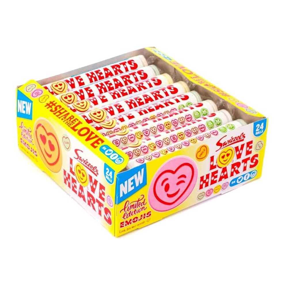 Swizzels Swizzles Matlow Giant Love Heart Rolls (Pack Of 24)