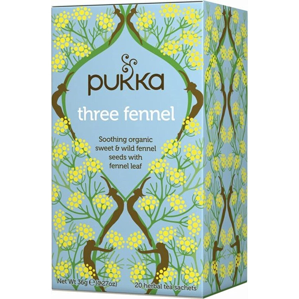 Pukka Three Fennel 20 per pack - Pack of 6